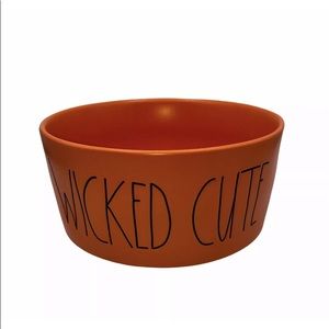 Rae Dunn WICKED CUTE Dog Pet Candy Bowl Serving Bowl ~ Display Orange Halloween